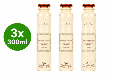 Air Freshener DECADENT DELIGHTS SALTED CARAMEL MACARON Lattafa 3x 300ml