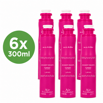 Air Freshener DECADENT DELIGHTS RASPBERRY MACARON Lattafa 6x 300ml