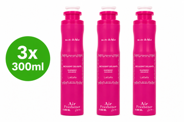 Air Freshener DECADENT DELIGHTS RASPBERRY MACARON Lattafa 3x 300ml
