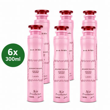 Air Freshener DECADENT DELIGHTS Rose Petal Macaron Lattafa 6x 300ml